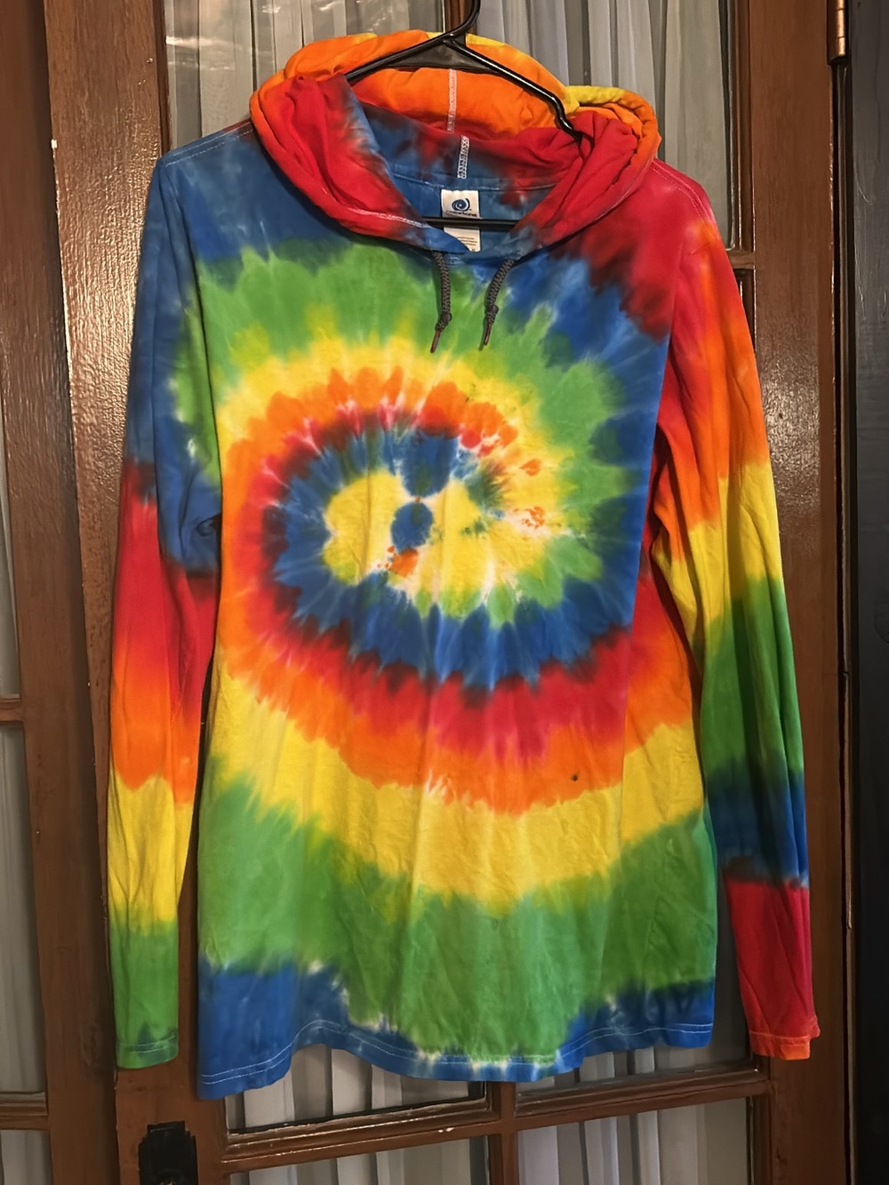 Rainbow Tie-Dye Spiral Hoodie - Multicolor